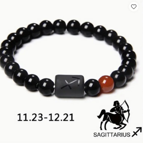 Jewelry - Unique Sagittarius Constellation Sign Beads Bracelet - NWT